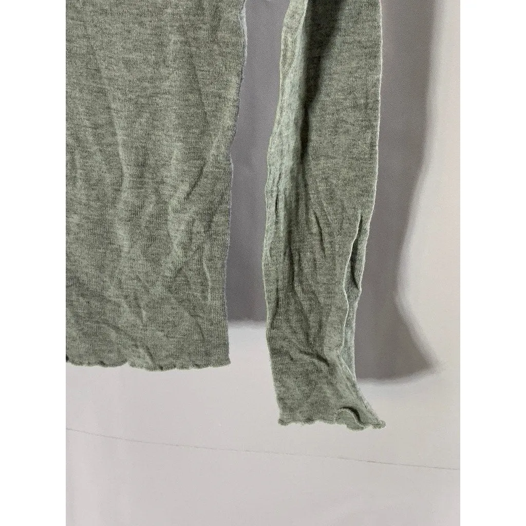 KOTON Women's Gray Lightweight Long Sleeve Turtleneck Top SZ S
