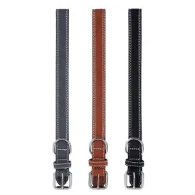 LEATHER LOOK PADDED DOG COLLAR (Small)