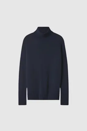 Lee Mathews Cashmere Turtleneck in Midnight