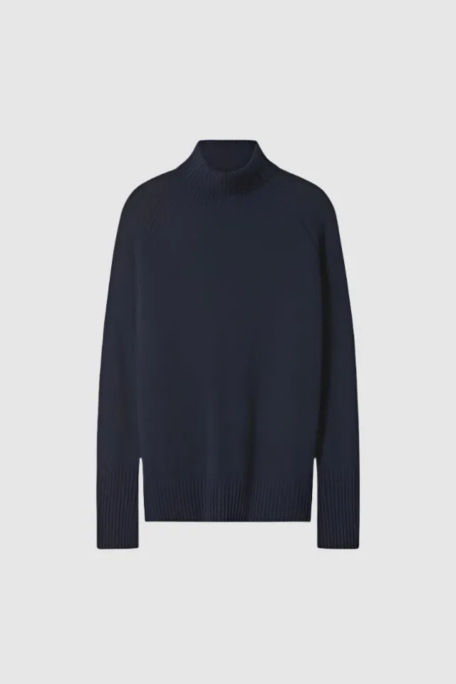 Lee Mathews Cashmere Turtleneck in Midnight