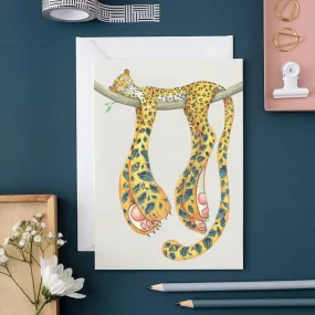 Leopard Asleep Note Card