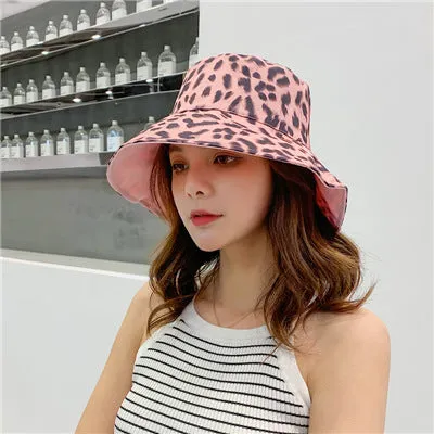 Leopard Fur Hat   Bucket Hat