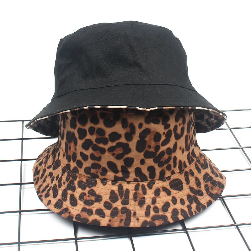 Leopard Fur Hat Spring Leisure Sun Hat