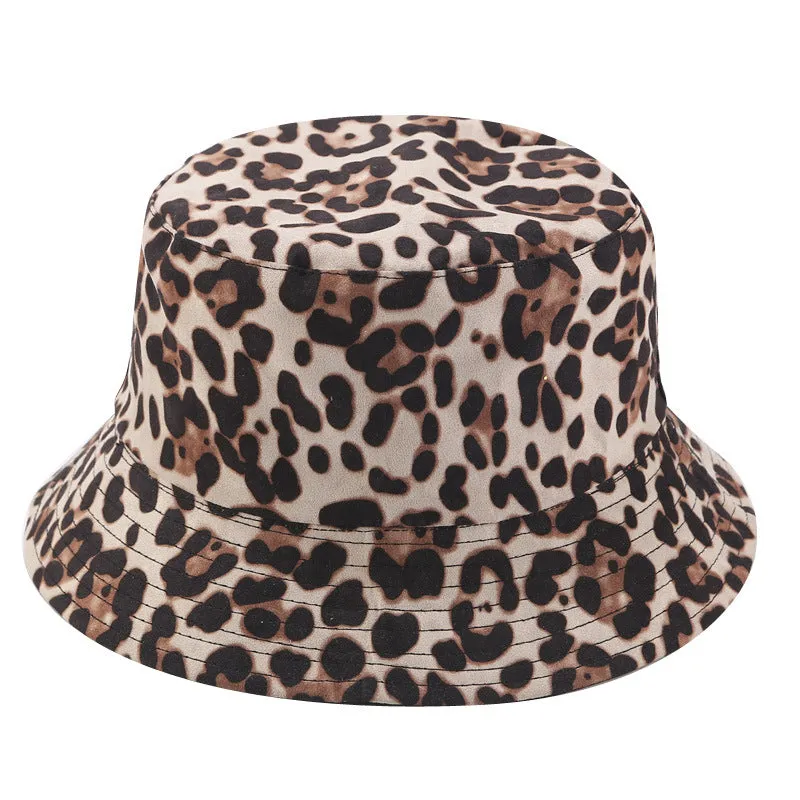Leopard Fur Hat Spring Leisure Sun Hat