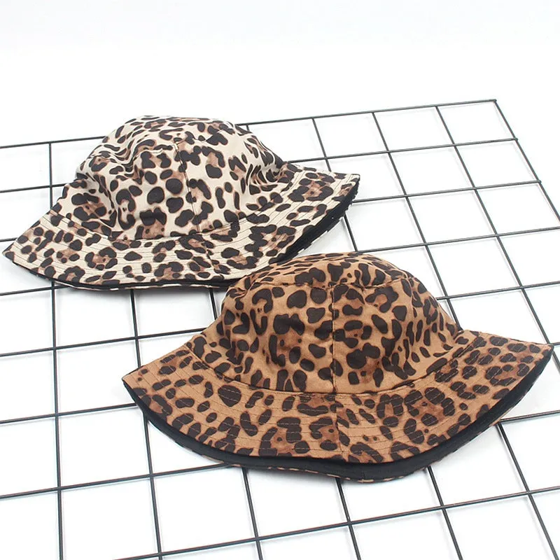 Leopard Fur Hat Spring Leisure Sun Hat