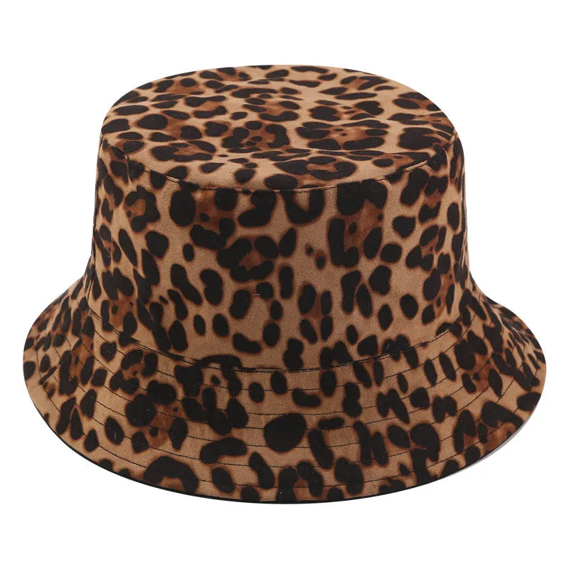 Leopard Fur Hat Spring Leisure Sun Hat