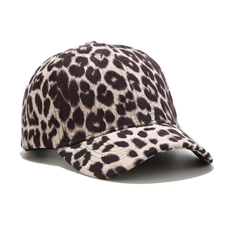 Leopard Fur Hat Spring Leopard Print Suede Baseball Cap