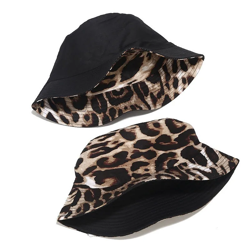 Leopard Fur Hat Summer Sun Hat