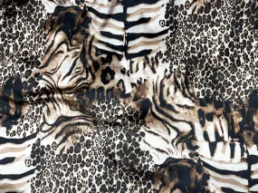 Leopard II - Stretch Printed Velvet Fabric