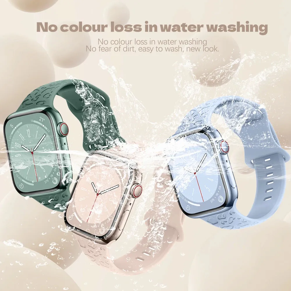 Leopard Luxe Silicone Band - The Wild Side of Apple Watch Accessories - Milk Tea
