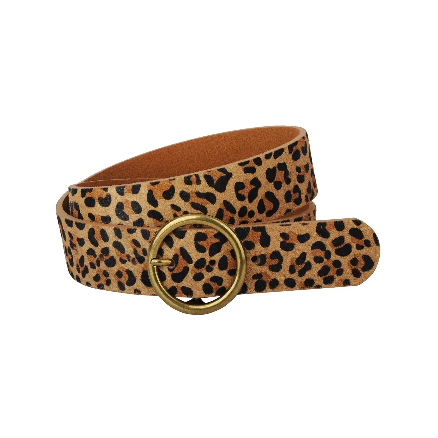 Leopard Print Calf Hair Belt