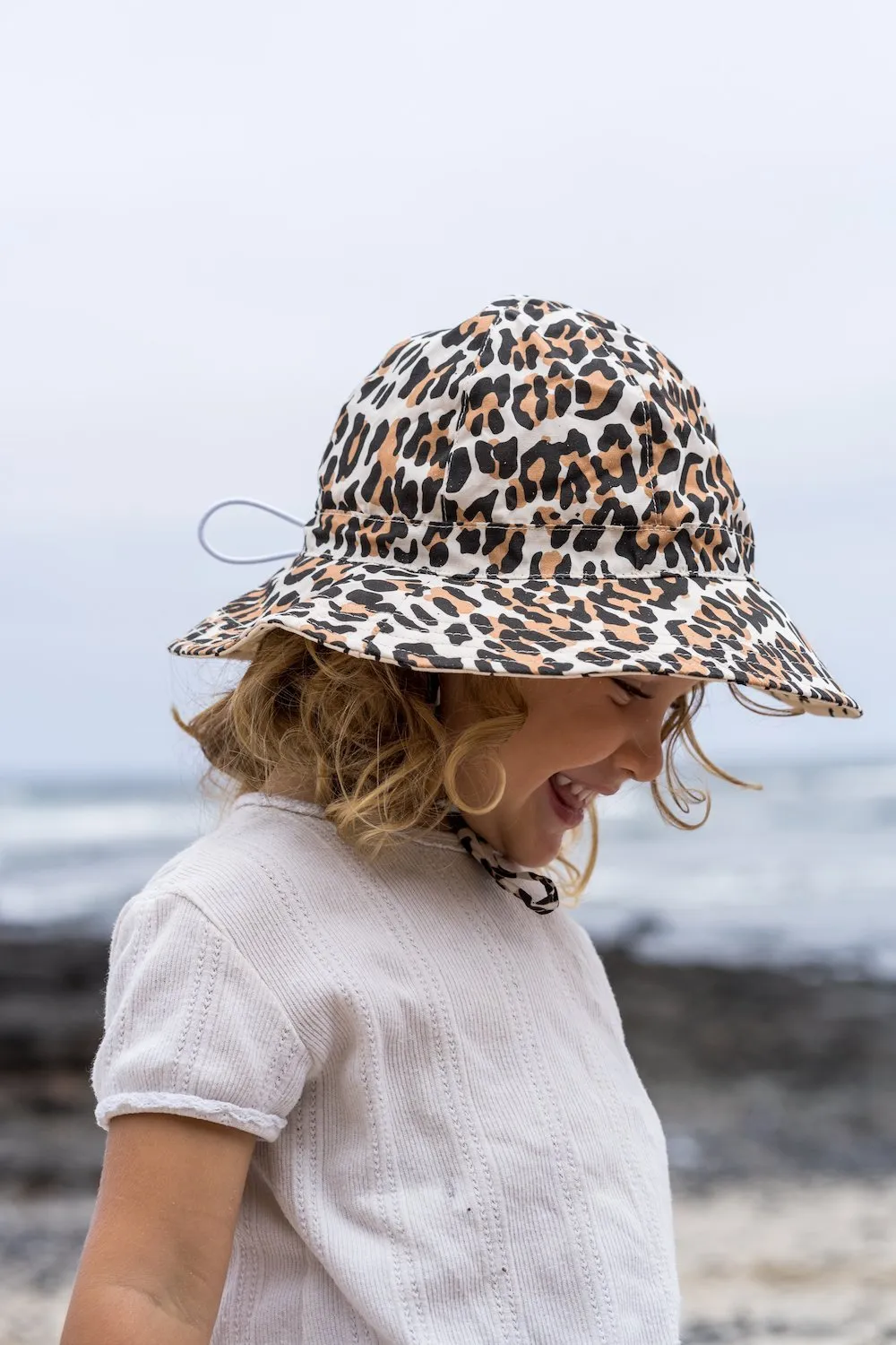 Leopard Wide Brim Sun Hat