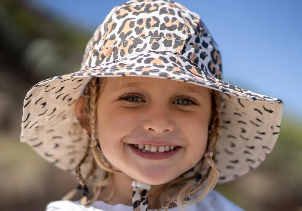 Leopard Wide Brim Sun Hat