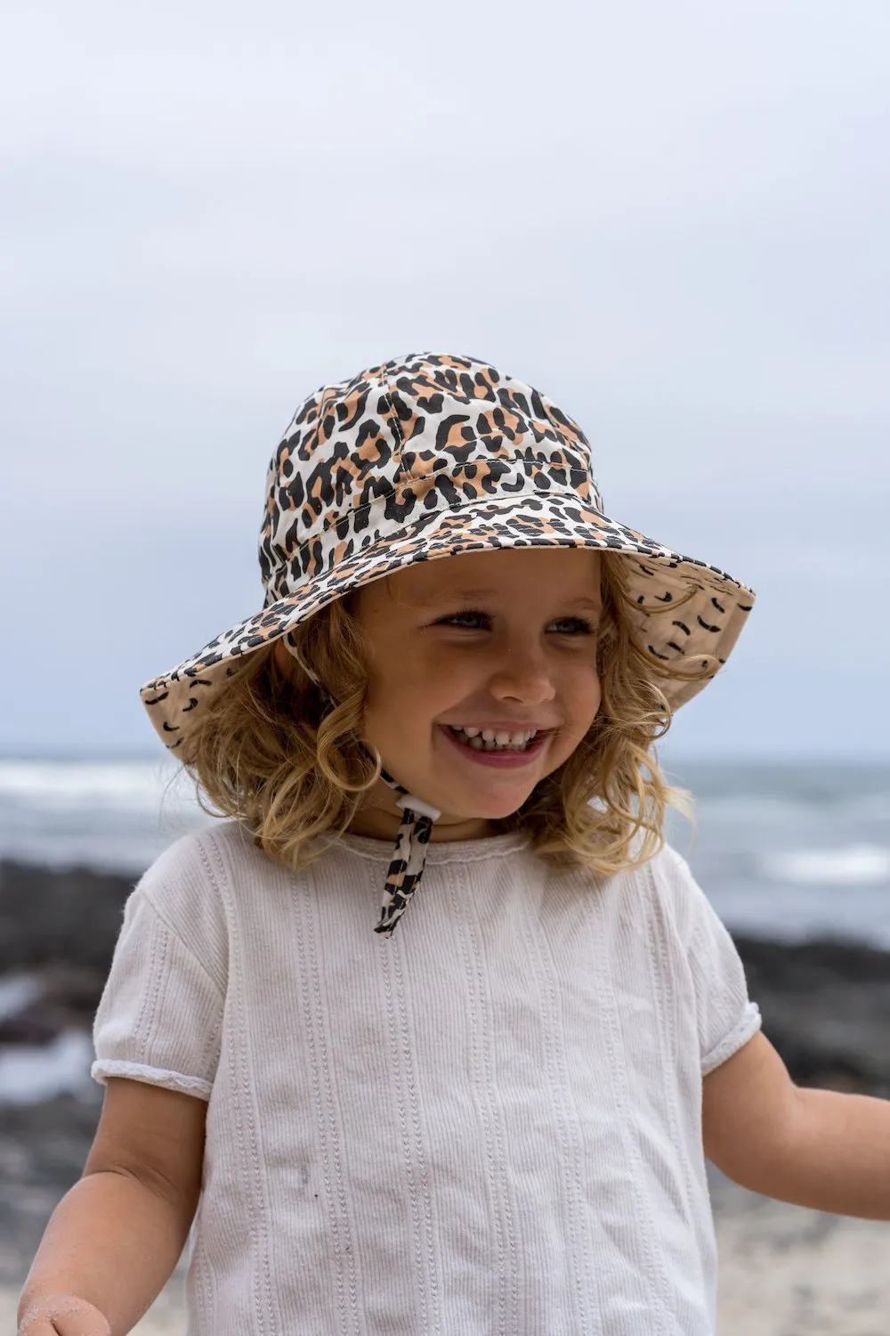 Leopard Wide Brim Sun Hat