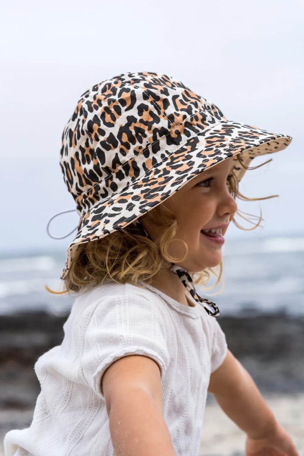 Leopard Wide Brim Sun Hat