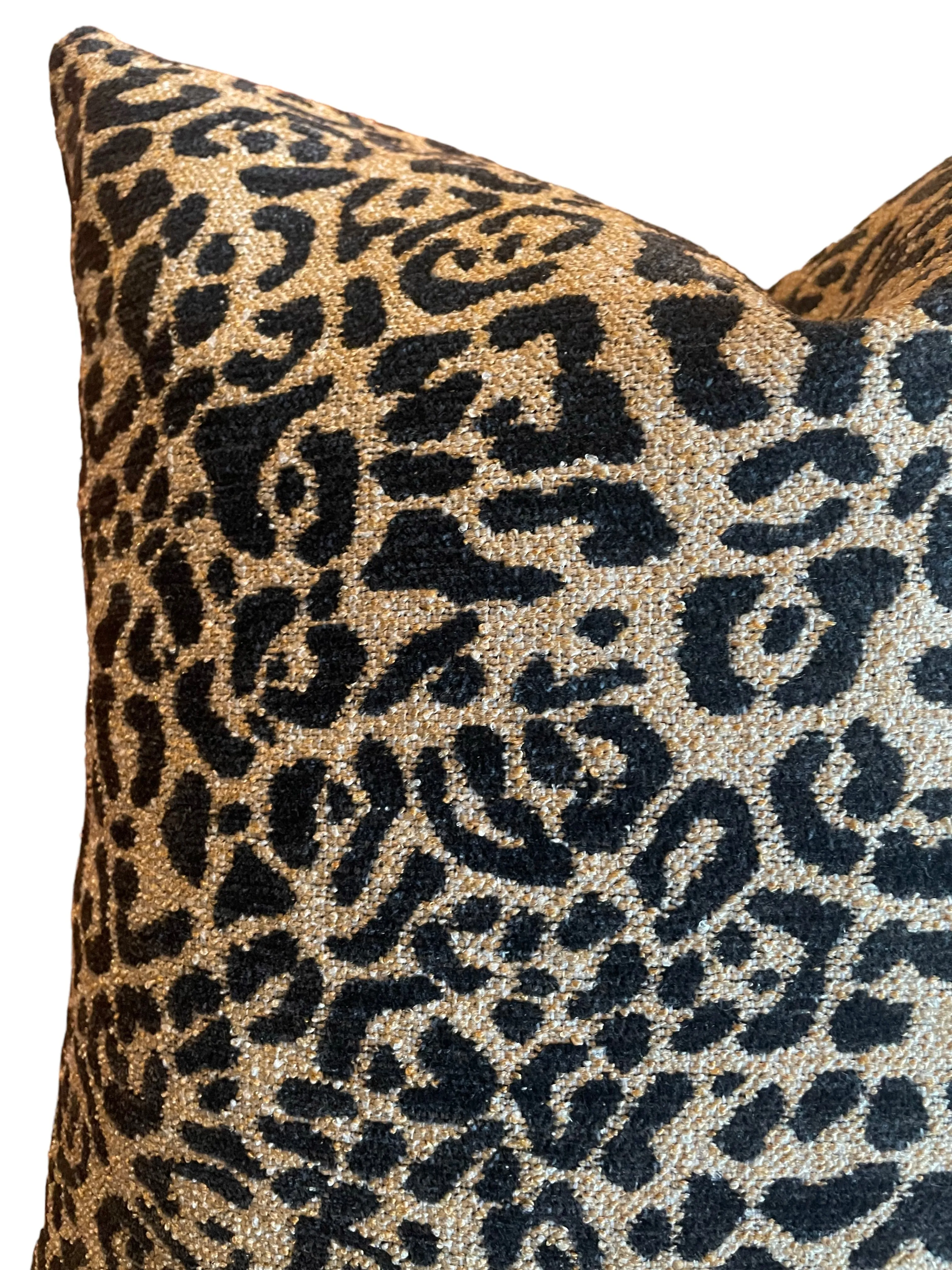 Leopard Woven Performance Chenille Pillow Cover / Animal Spots pillow / Cheetah Woven Throw Pillow Cover