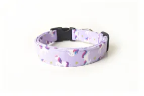 Lilac Purple Unicorn Dog Collar