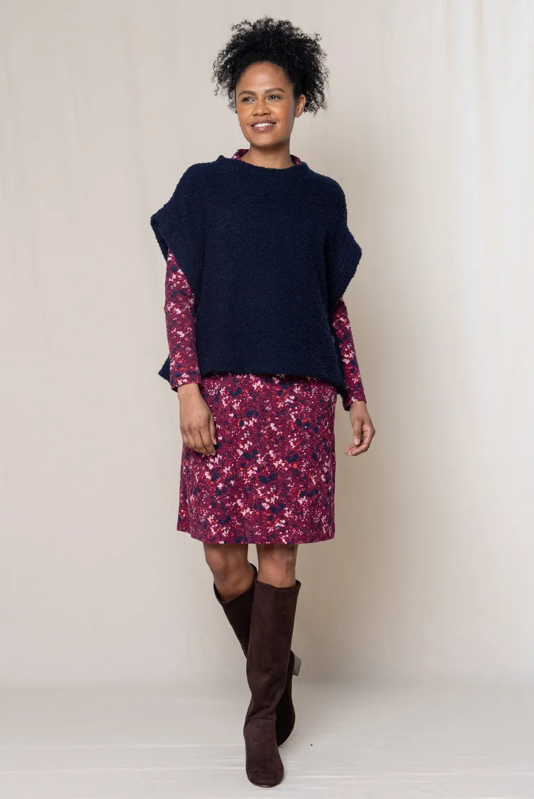 Lily & Me LM24600N Tabitha Button Poncho Navy