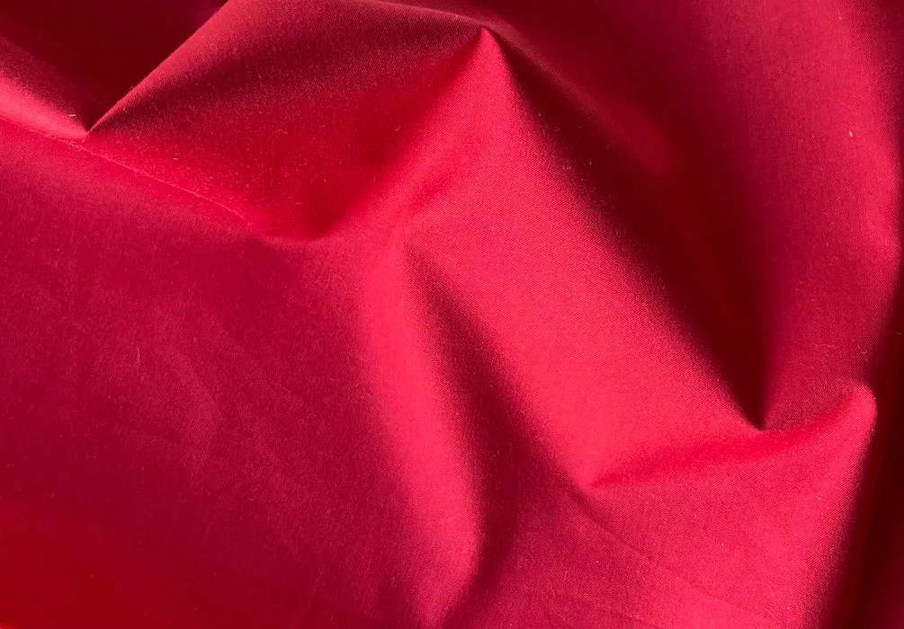 Maraschino Cherry Red Cotton Twill (Made in Italy)