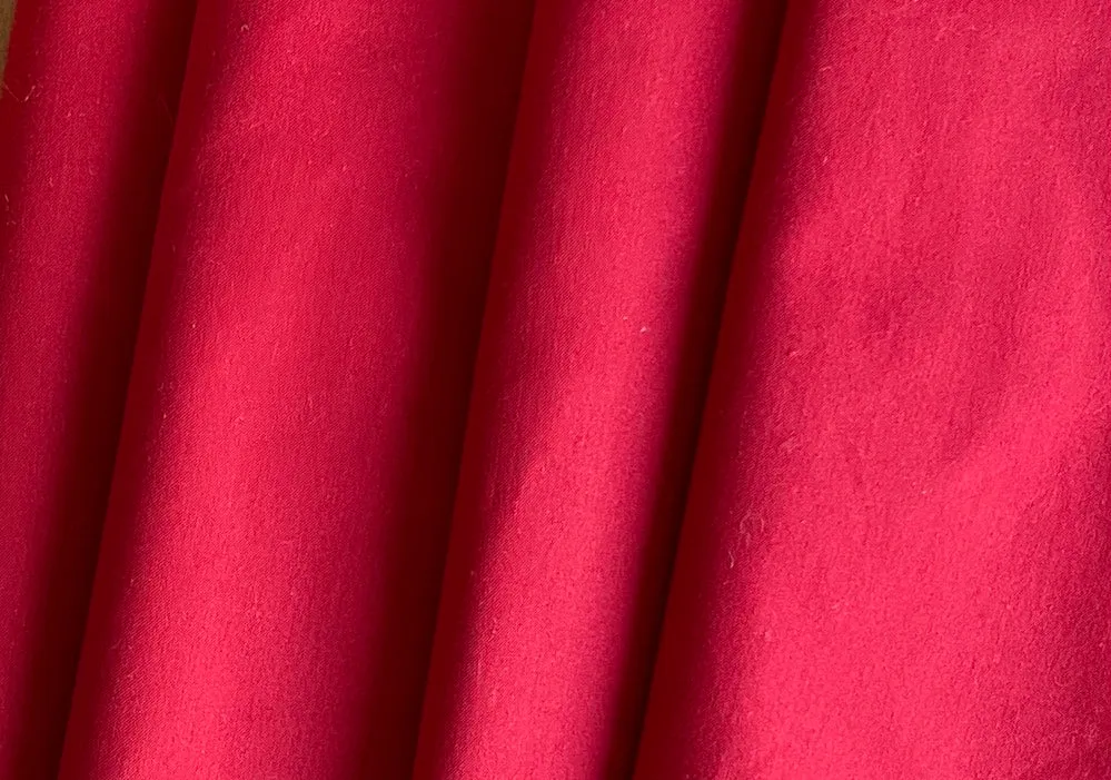 Maraschino Cherry Red Cotton Twill (Made in Italy)