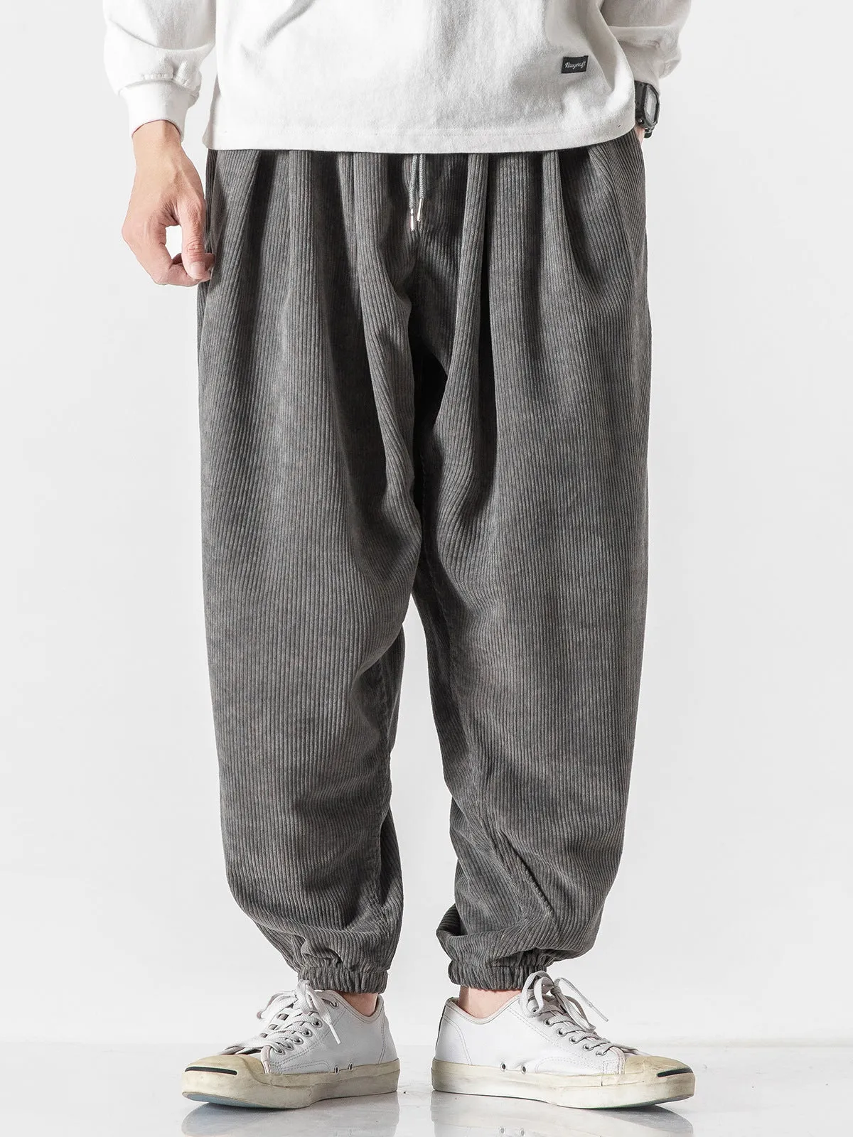 Men Corduroy Harem Pants