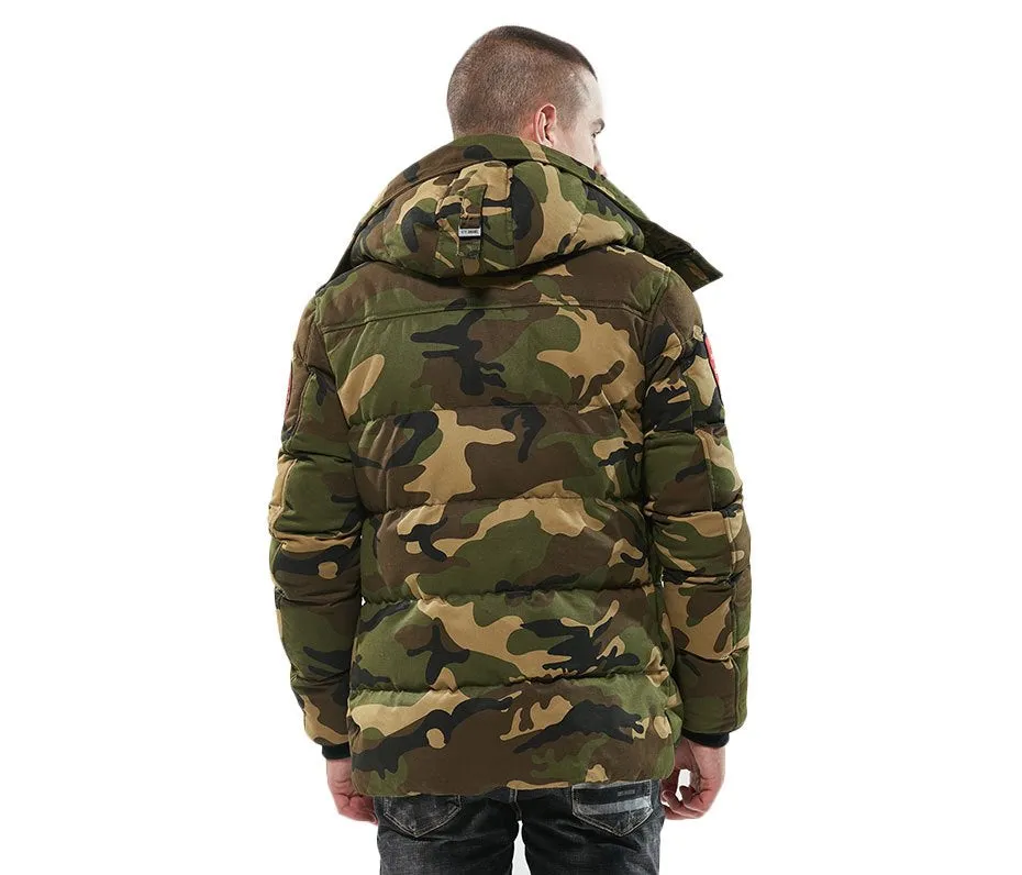 Men's Winter Warm Camouflage Hooded Parka