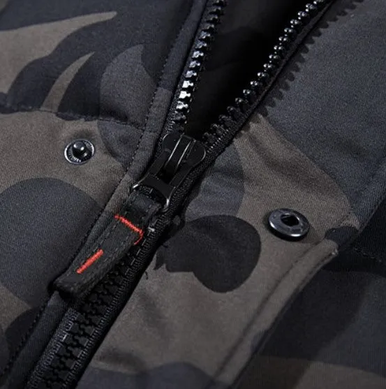 Men's Winter Warm Camouflage Hooded Parka