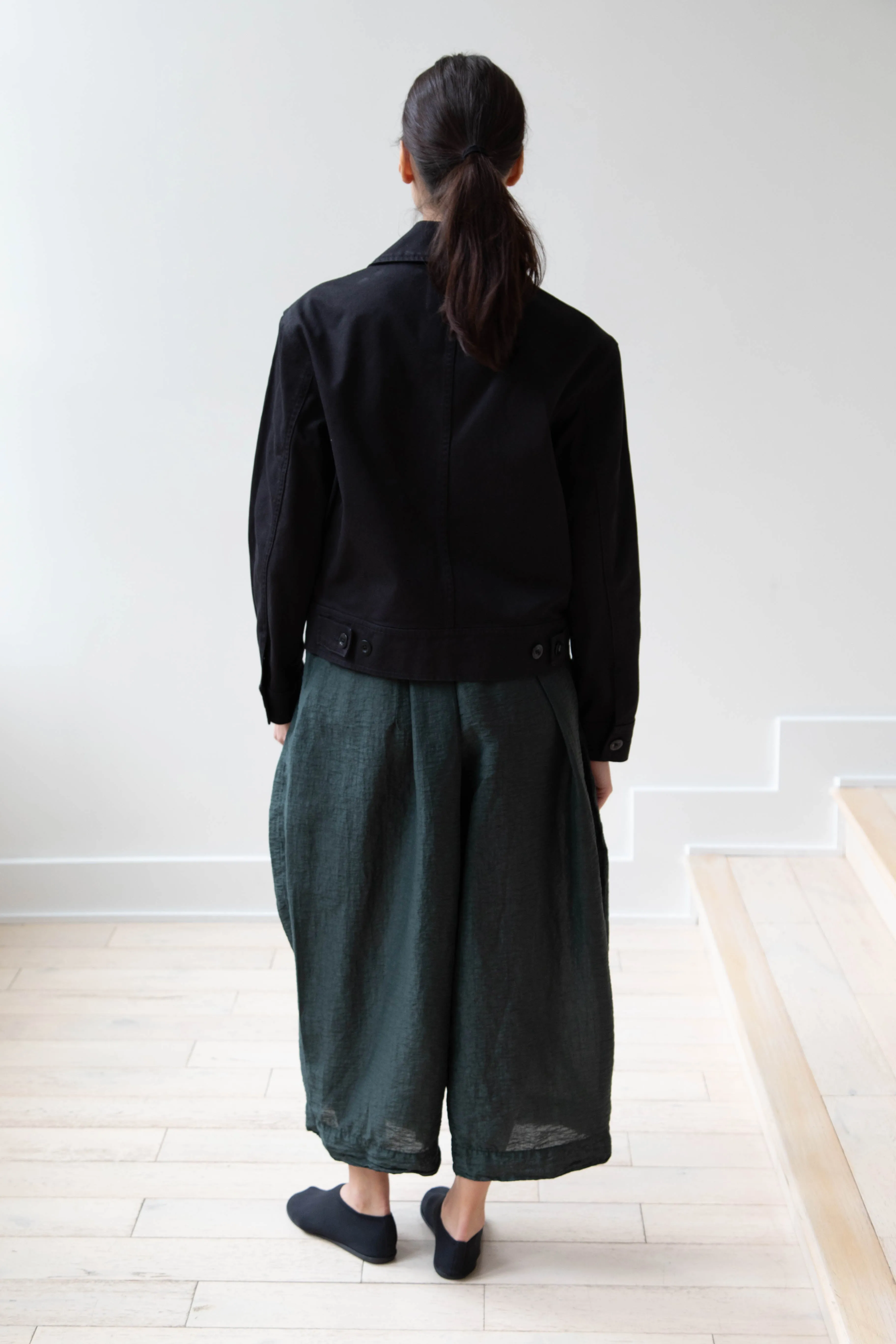 MHL | Cropped Jacket in Black Cotton