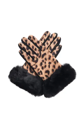 Miss Sparrow Soft Leopard Print Gloves GL08