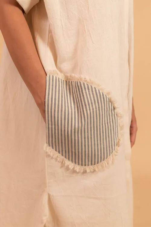 Moralfibre Beach Dress With Patch Pockets In Kora Fabric From "Shapes Collection "
