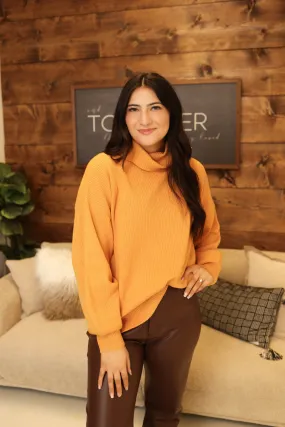 MudPie Mustard Turtleneck Sweater