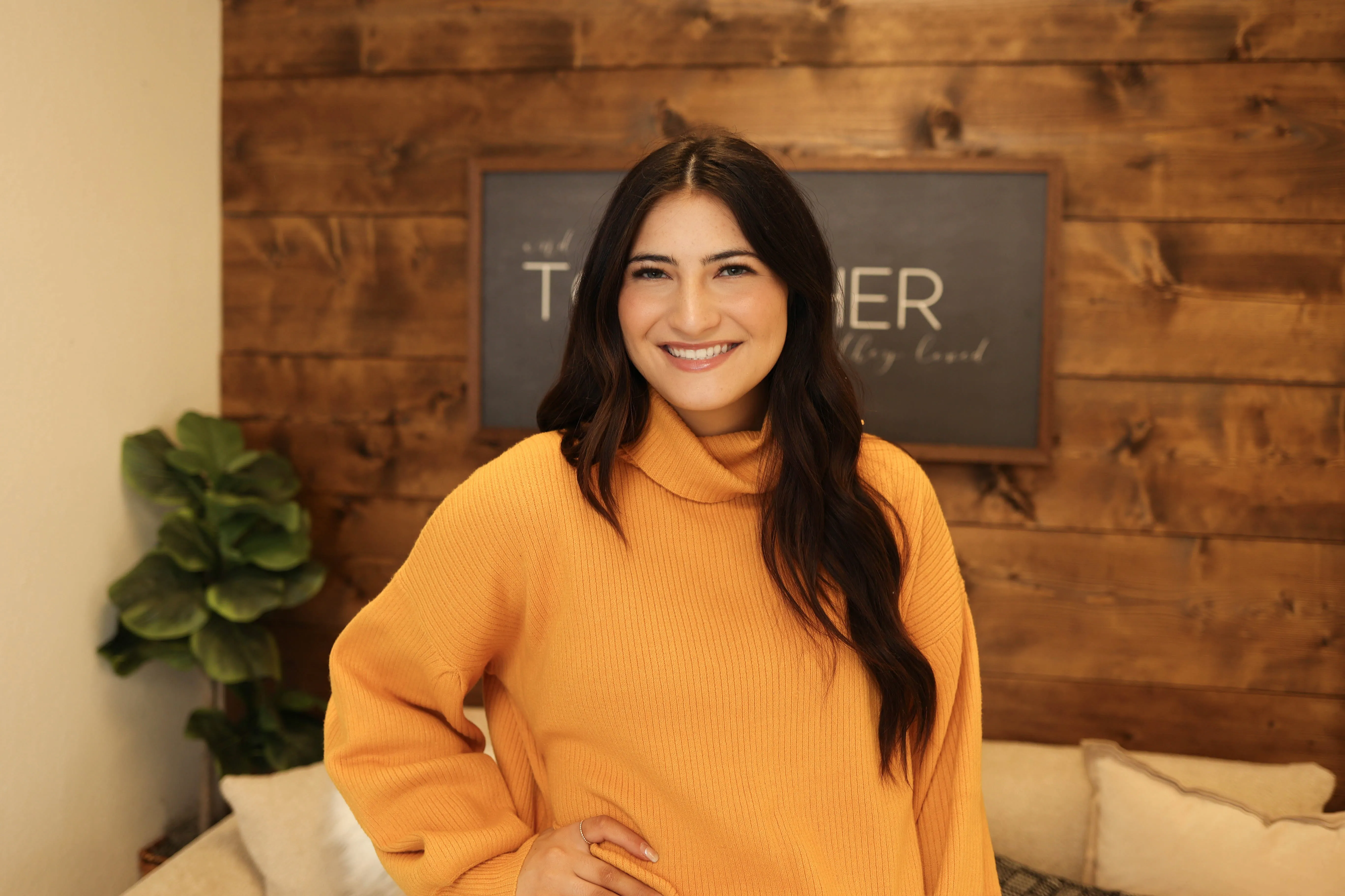 MudPie Mustard Turtleneck Sweater