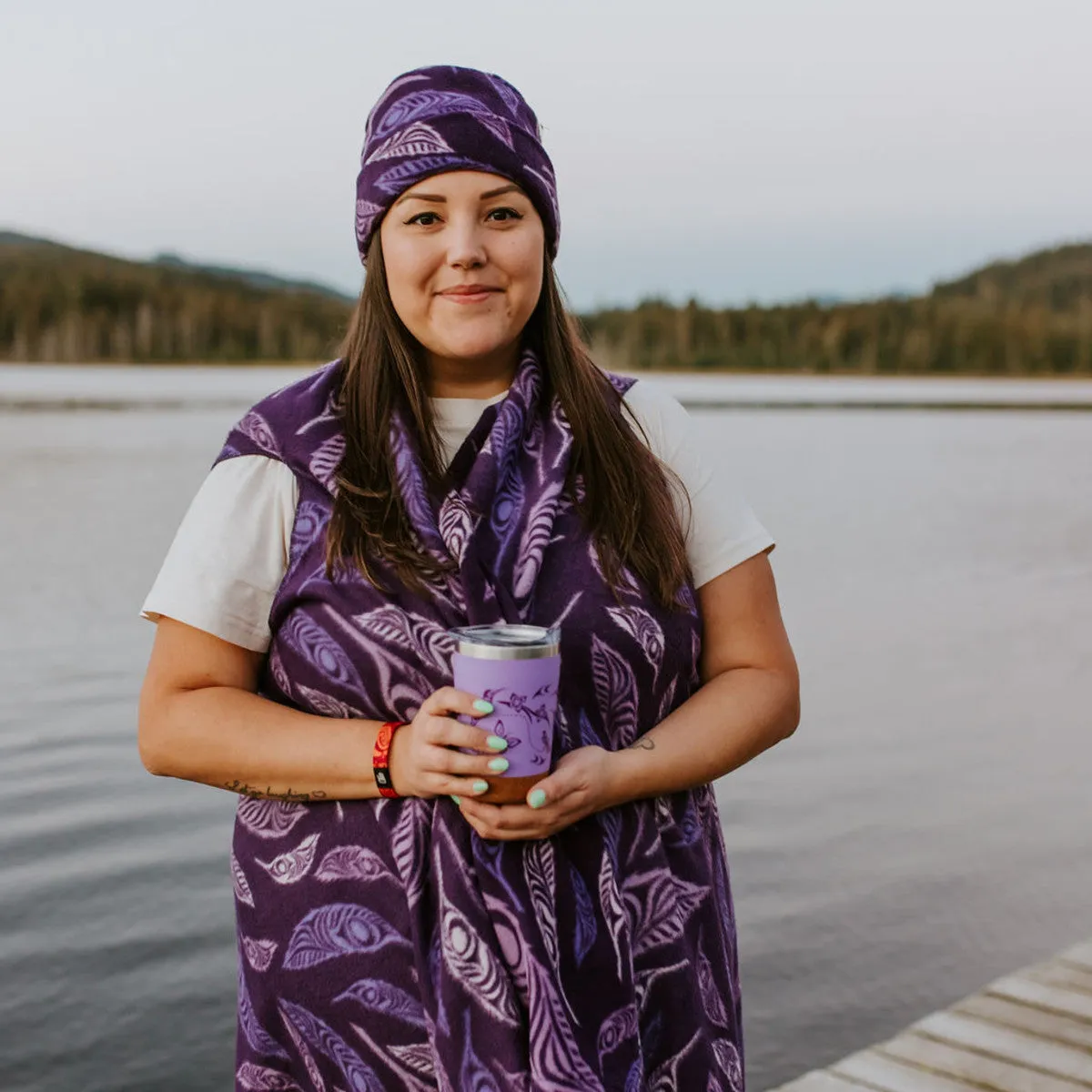 Multi-Use Fleece Cape - Feather by Simone Diamond