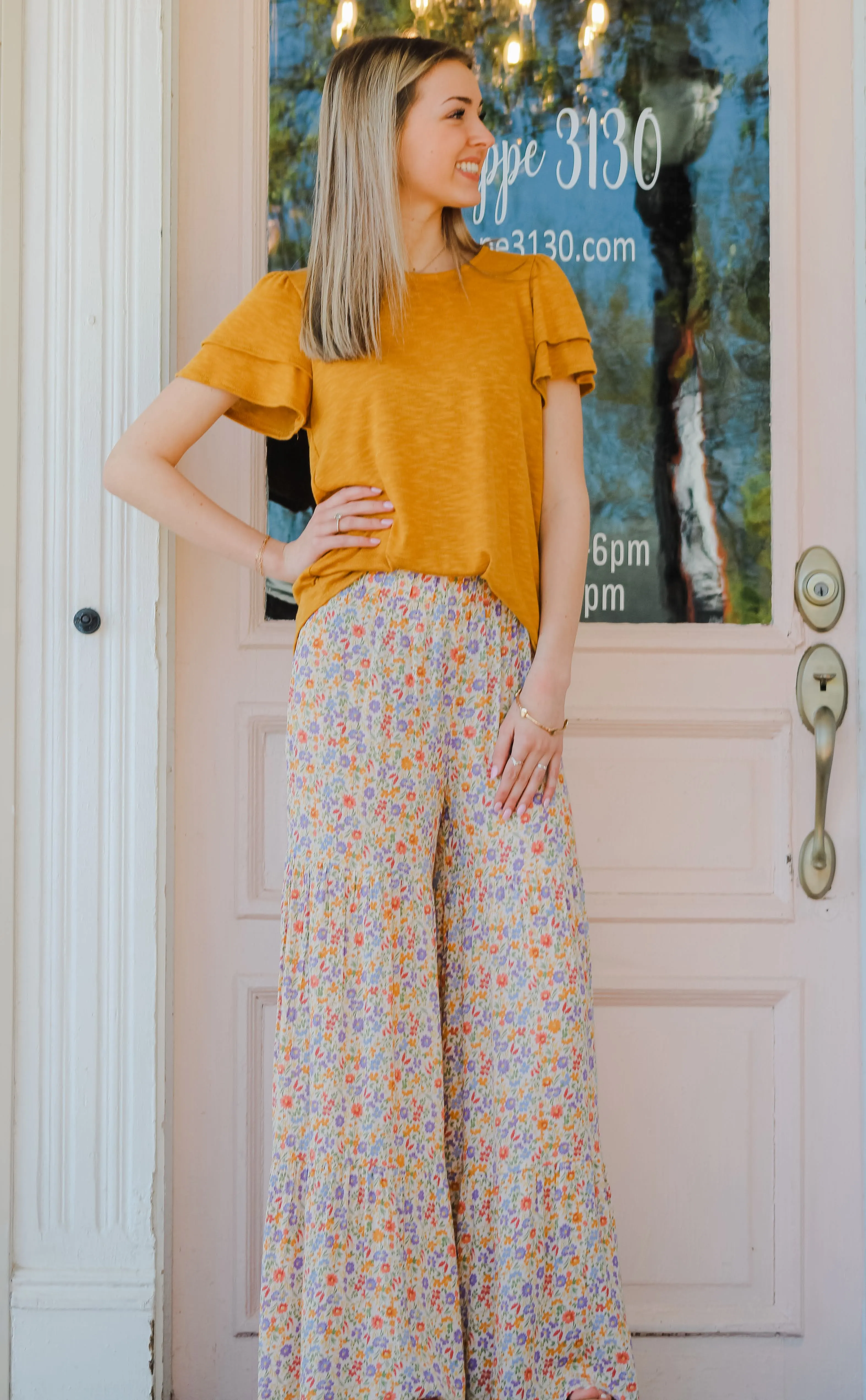 Natural Day on The Greens Crinkle Wide Leg Palazzo Pants