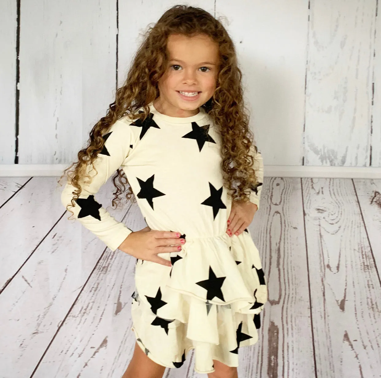 Natural Star Layered Dress