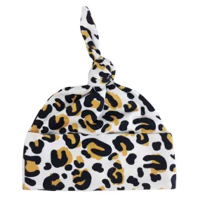 Newborn Knot Beanie, Leopard