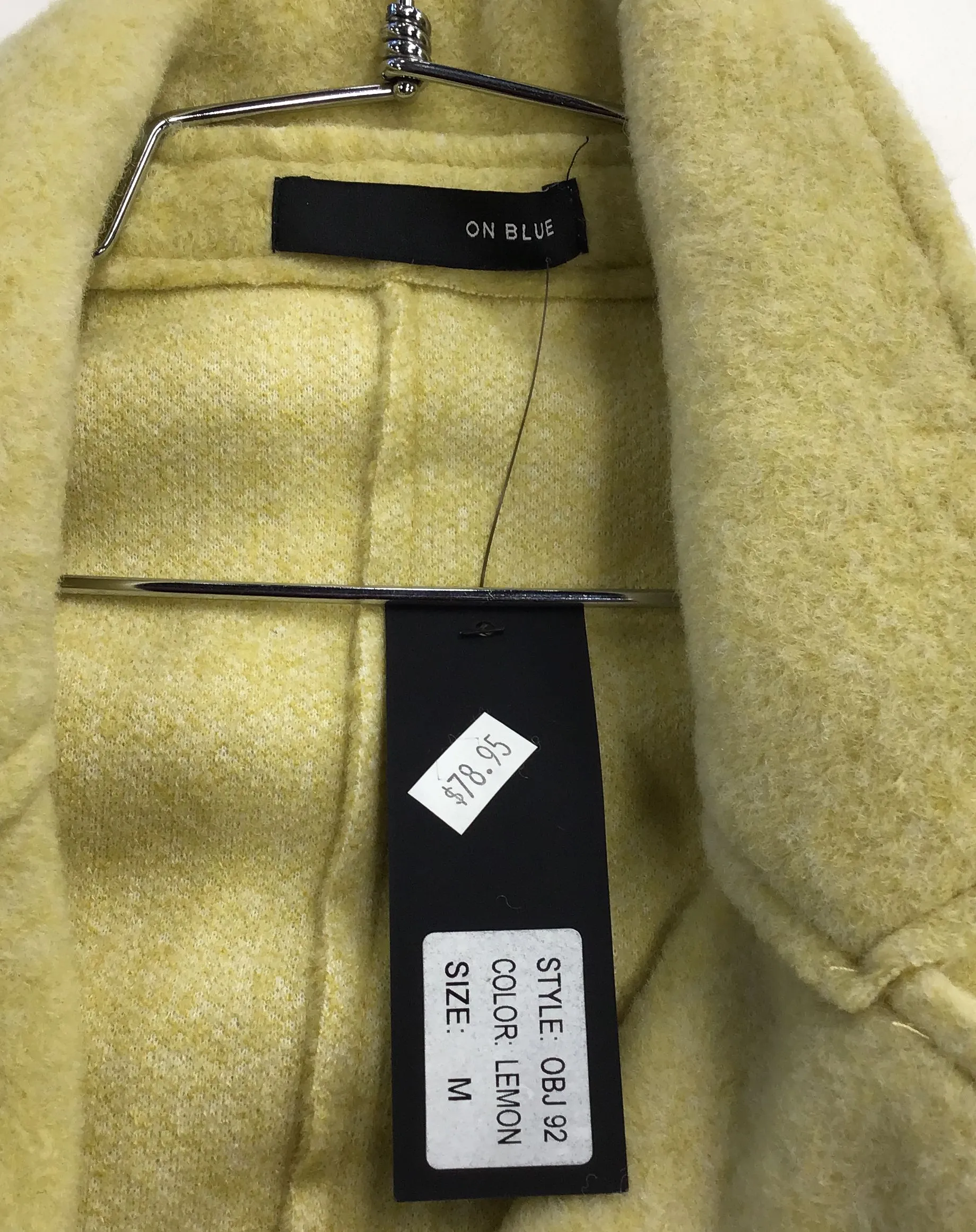 NWT On Blue Women's Lemon Overcoat - Size Medium