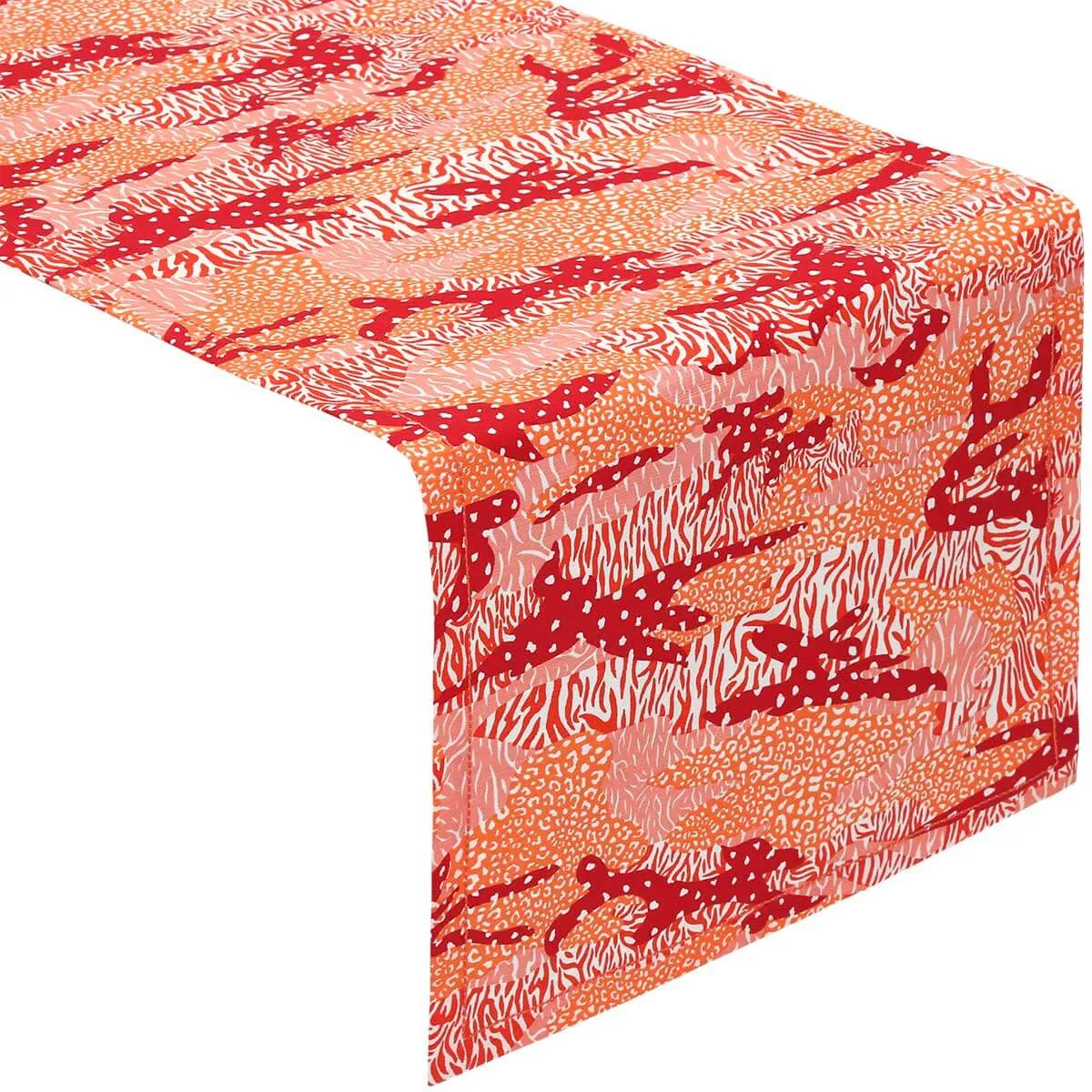 Orange Big Cat Camo Table Runner