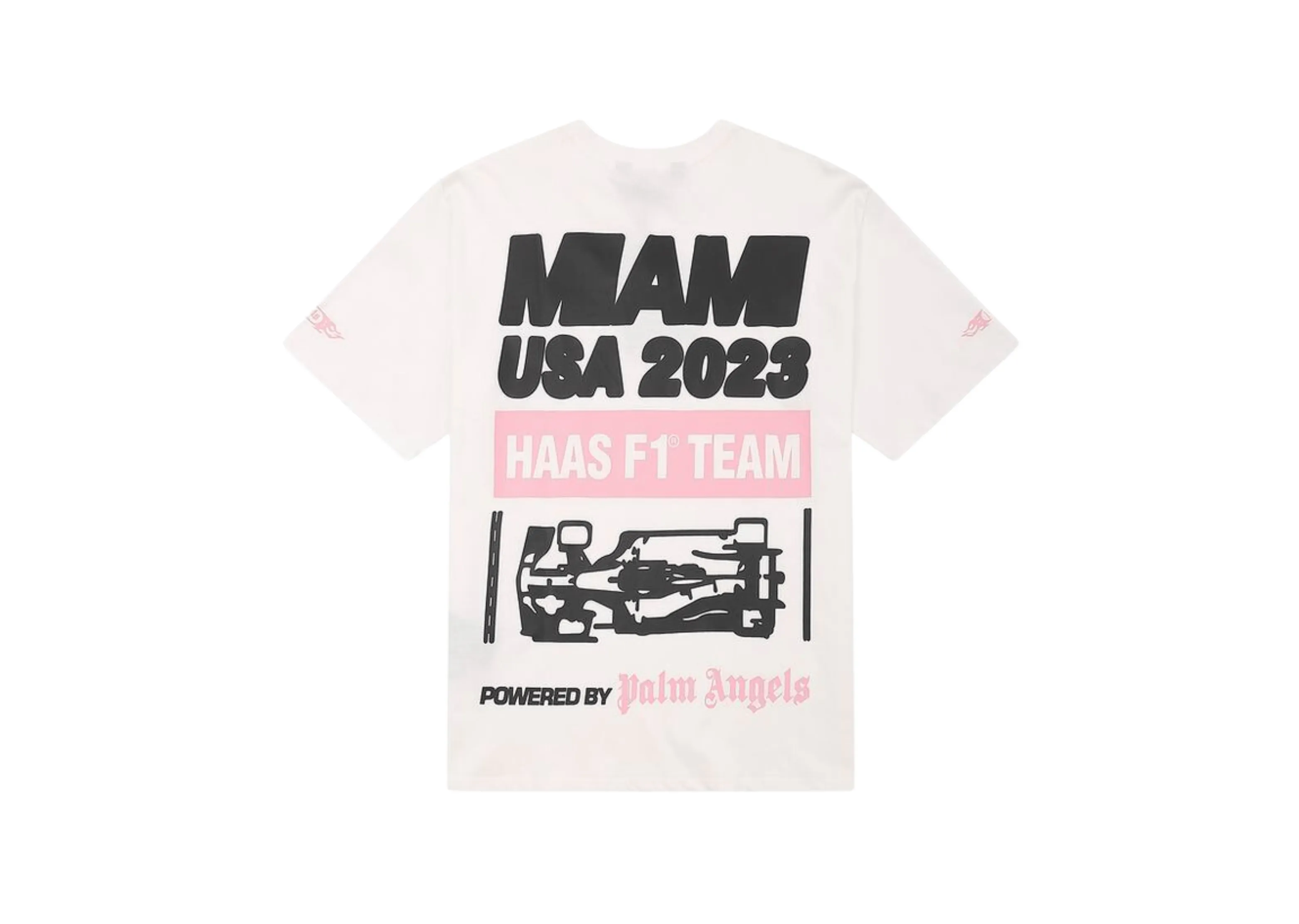 Palm Angels - 'F1 Miami Usa 23' White T-Shirt