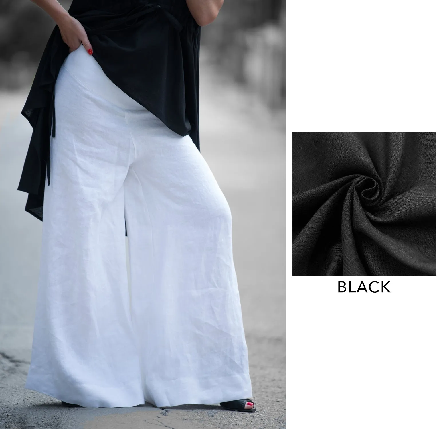 PAMELA Wide Linen Pants
