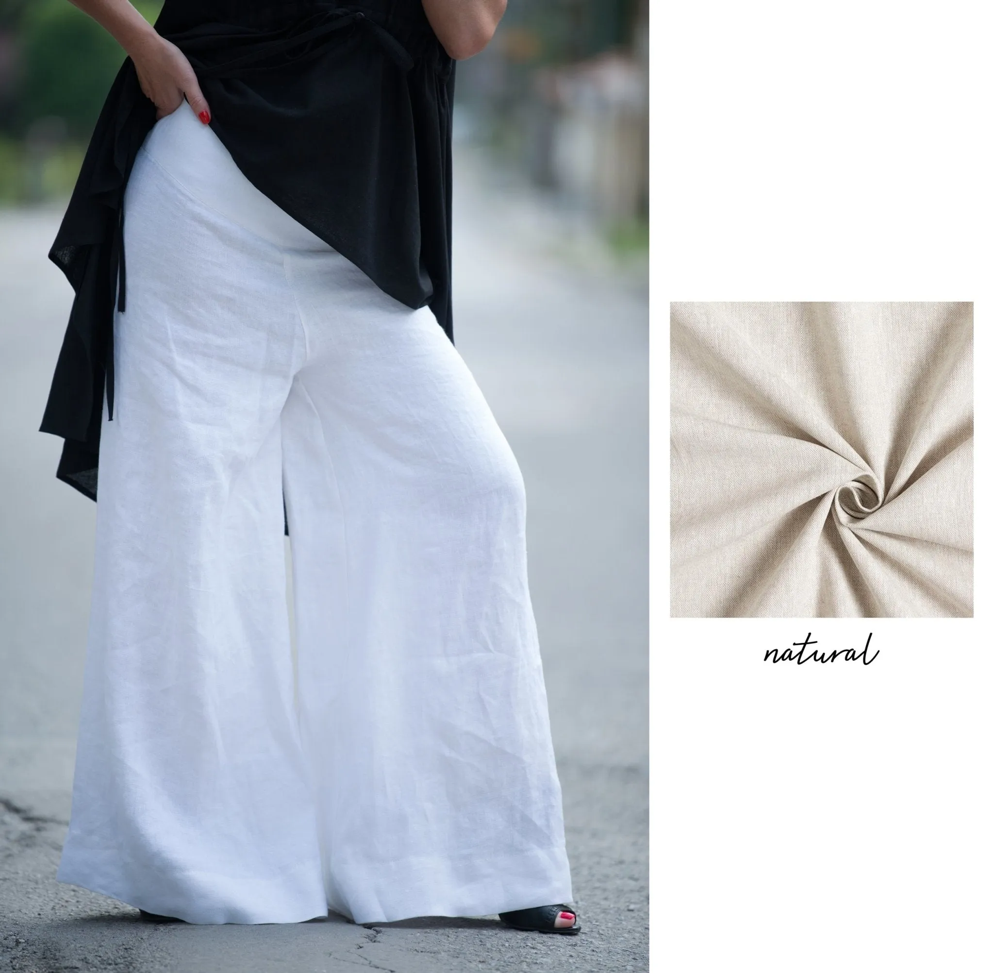 PAMELA Wide Linen Pants