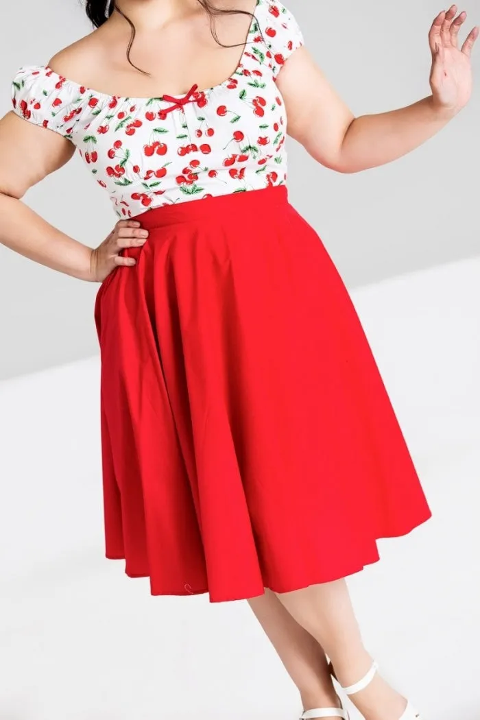 Paula Red 50's Skirt