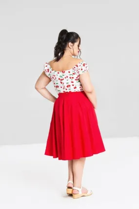 Paula Red 50's Skirt