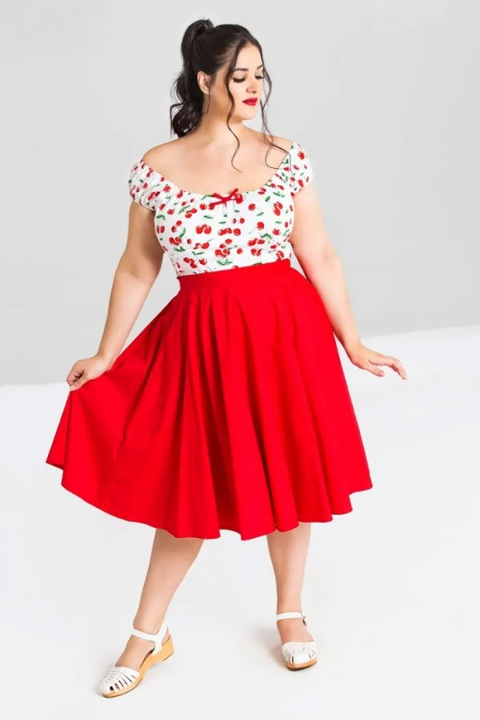 Paula Red 50's Skirt