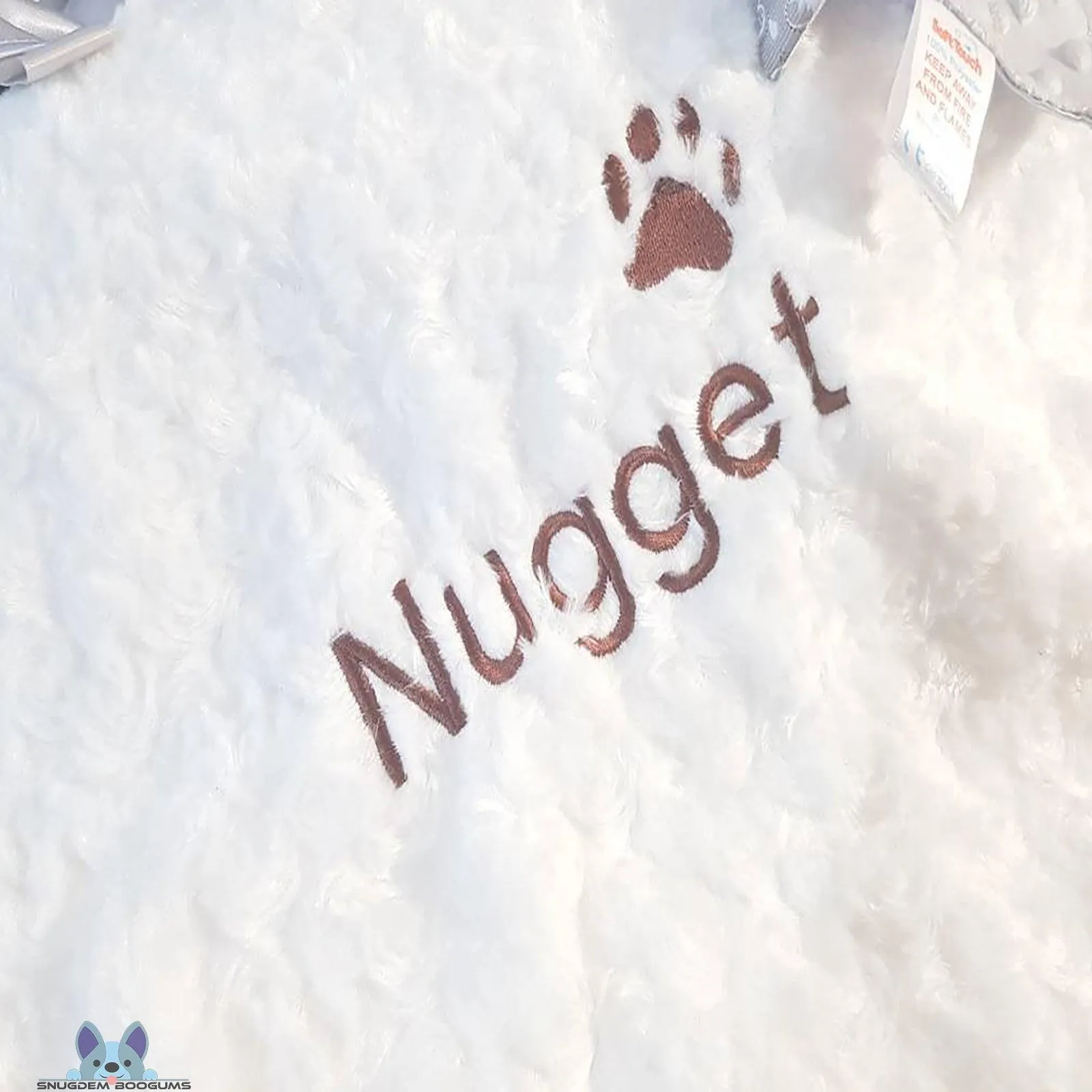 Personalised White Pet Blanket