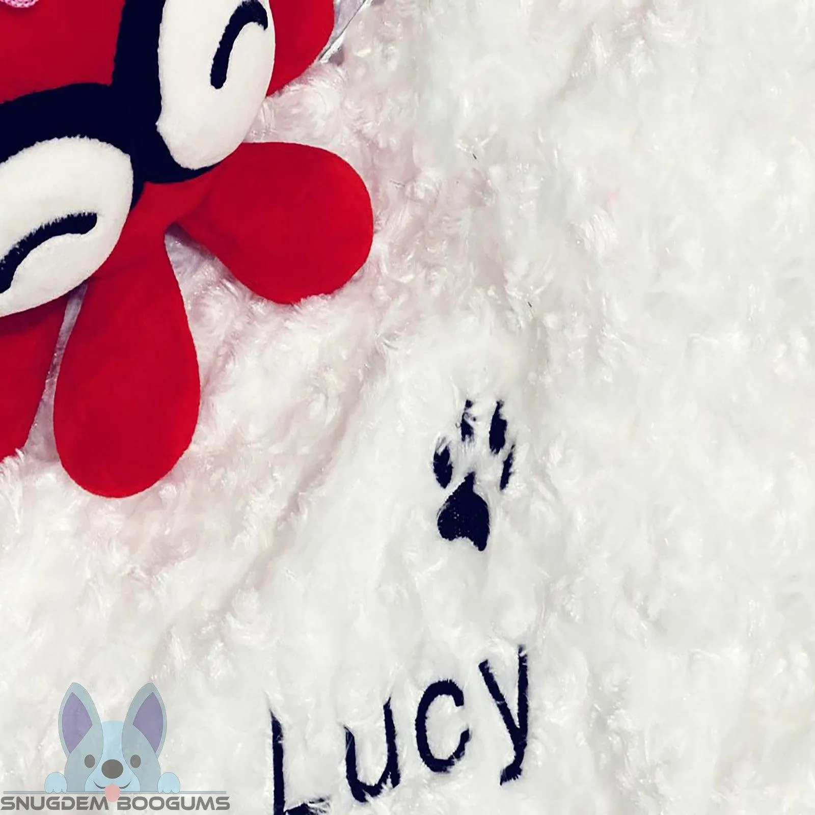 Personalised White Pet Blanket