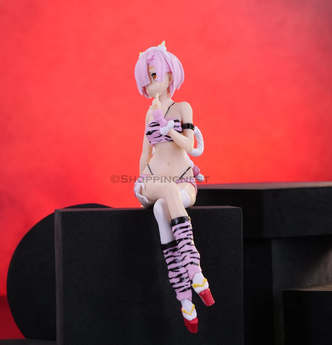 Pink Leopard Wrap Chest Figure Anime Figure PVC Figure Model 2 | 16CM |