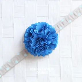 PomPom French Vanilla Bloom Collar Slide On - Small Flower Collar Accessory