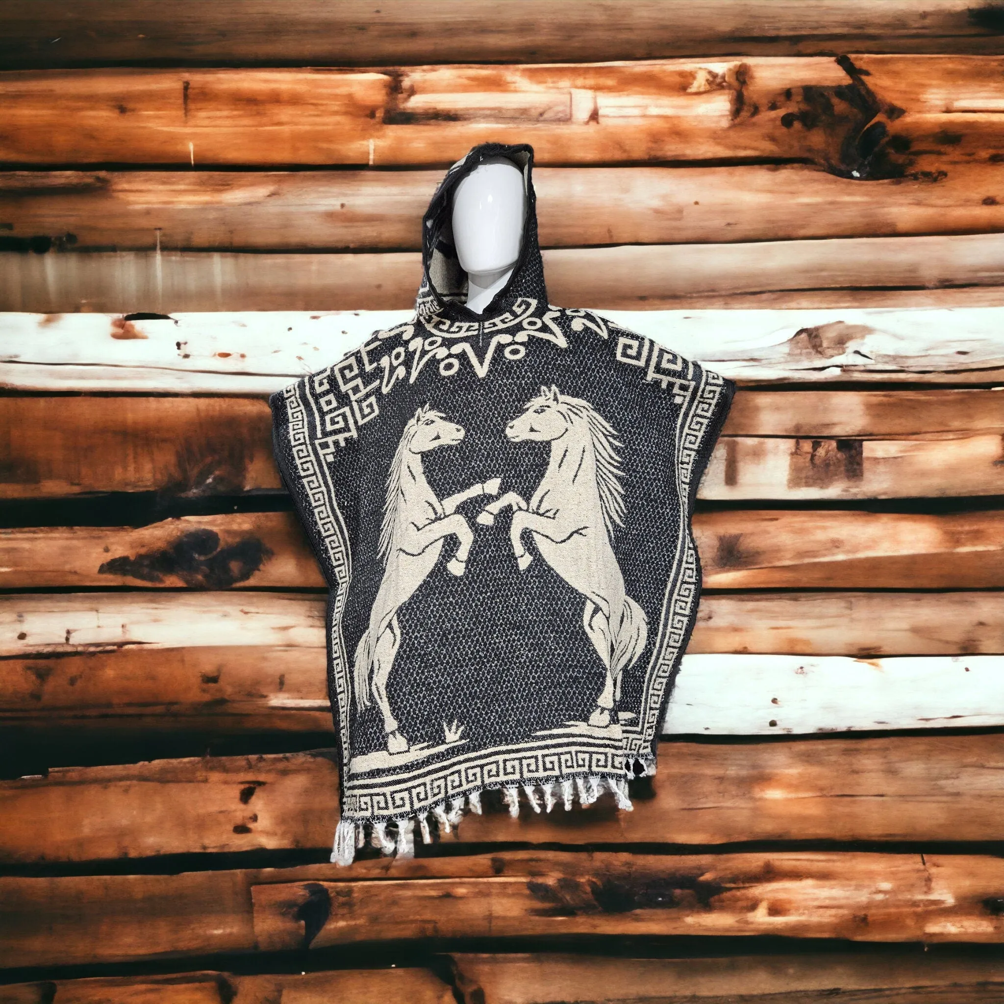 Ponche mexicano, gaban mexicano, horses poncho, western cowboy blanket, gift for him, rancho style