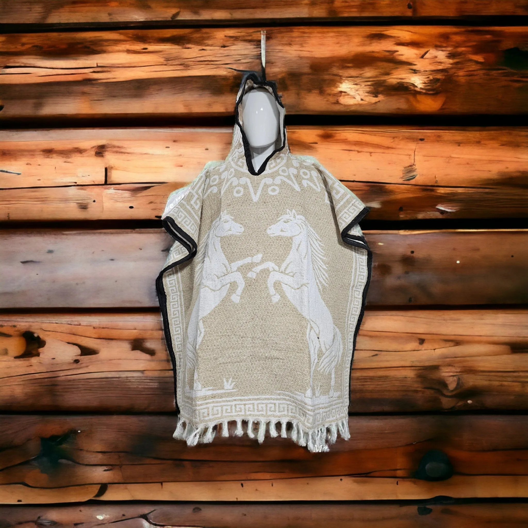 Ponche mexicano, gaban mexicano, horses poncho, western cowboy blanket, gift for him, rancho style